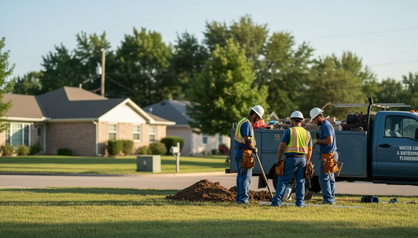 Residential water line and bathroom plumbing service in Brooklyn, WI